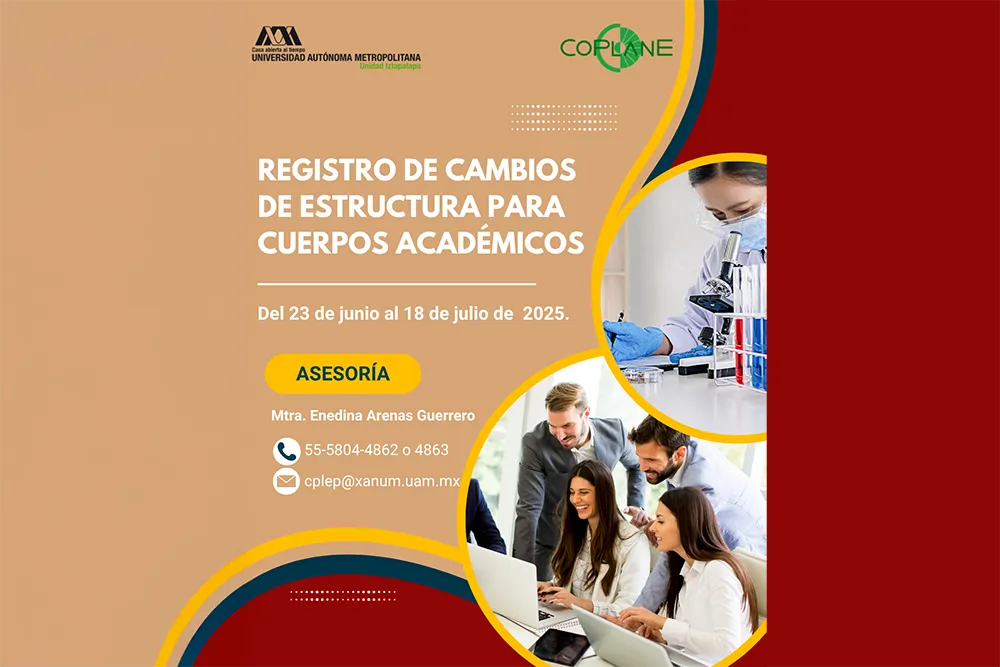 Convocatoria Registro de Cambios de Estructura para Cuerpos Académicos