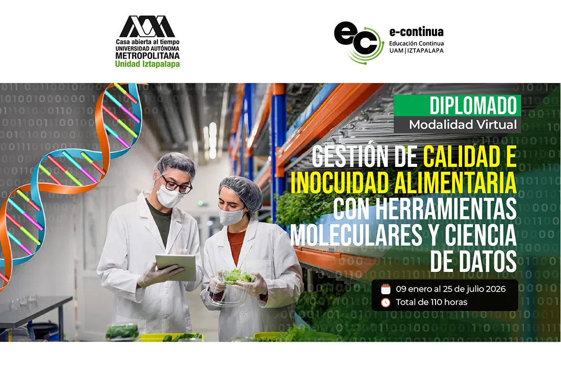 Diplomado: Gestión de calidad e inocuidad alimentaria con herramientas moleculares y ciencia de datos