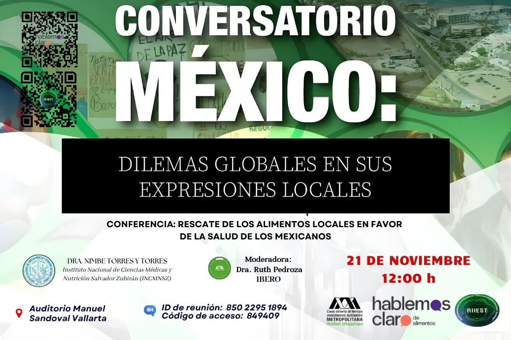Conferencia:“Rescate de los alimentos locales en favor de la salud de los mexicanos”