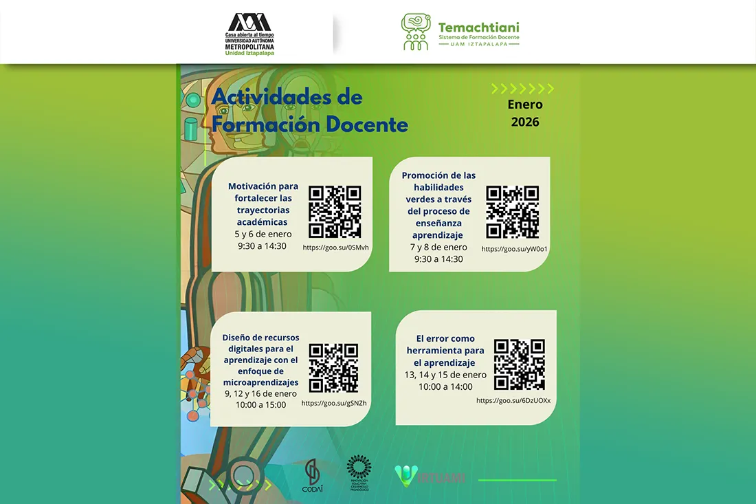 Agenda Temachtiani – Enero 2026 | Actividades de Formación Docente