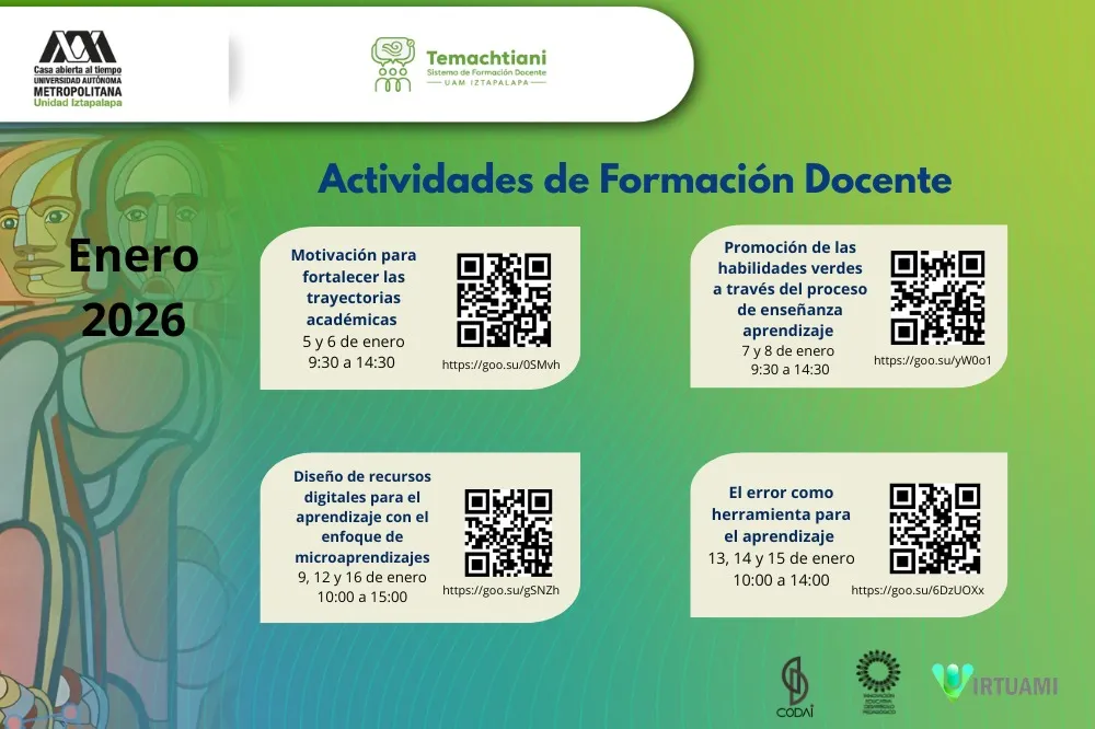 Agenda Temachtiani – Enero 2026 | Actividades de Formación Docente